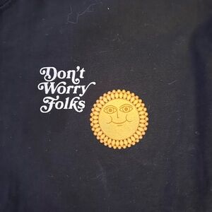 Black Tee with Gold Sun Emblem